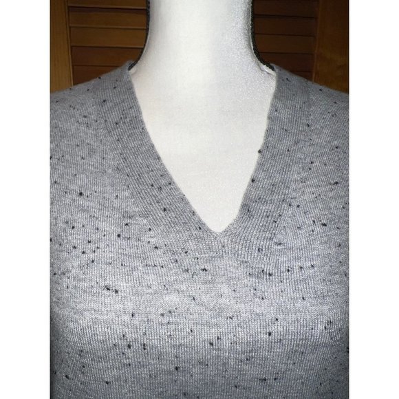 Loft Grey Speckled V Neck Tunic — Medium - Picture 5 of 13